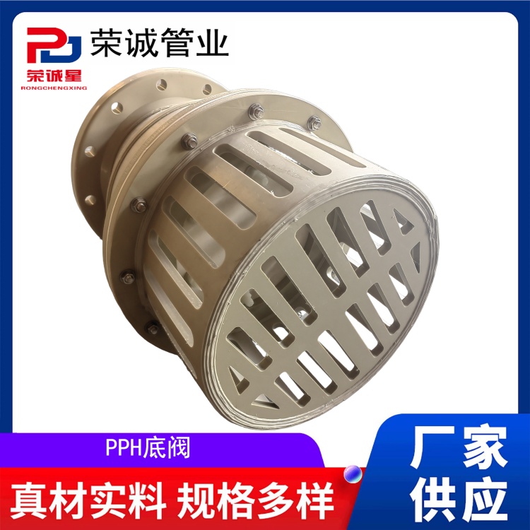 PPH底阀 PP板式止回阀 逆止阀 水泵抽水单向阀 花篮莲蓬头过滤阀