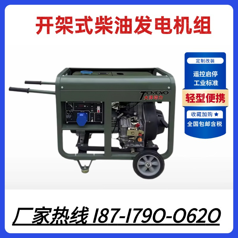 便携式3KW柴油发电机 大泽动力TO3800ETZ
