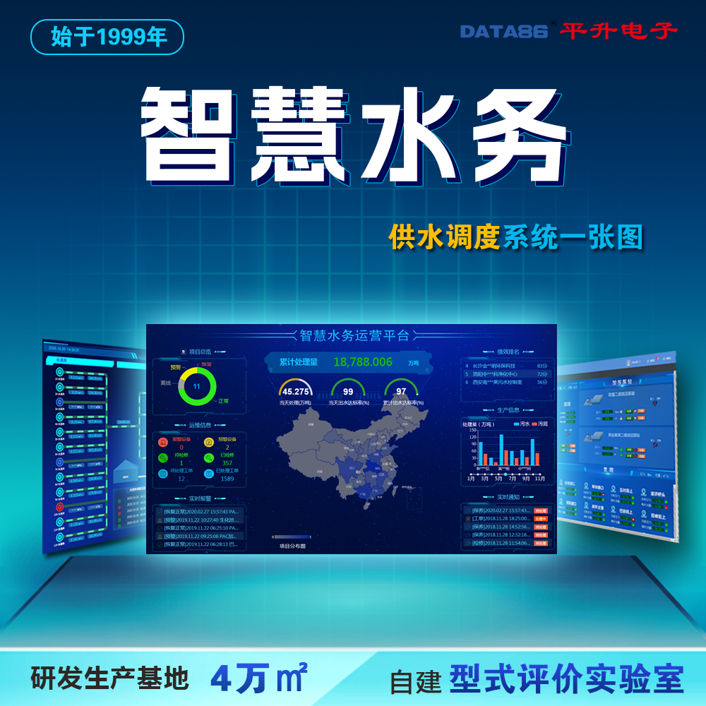 智慧水务综合管理系统软件 智慧水务信息化平台 供水一体化管控服务平台
