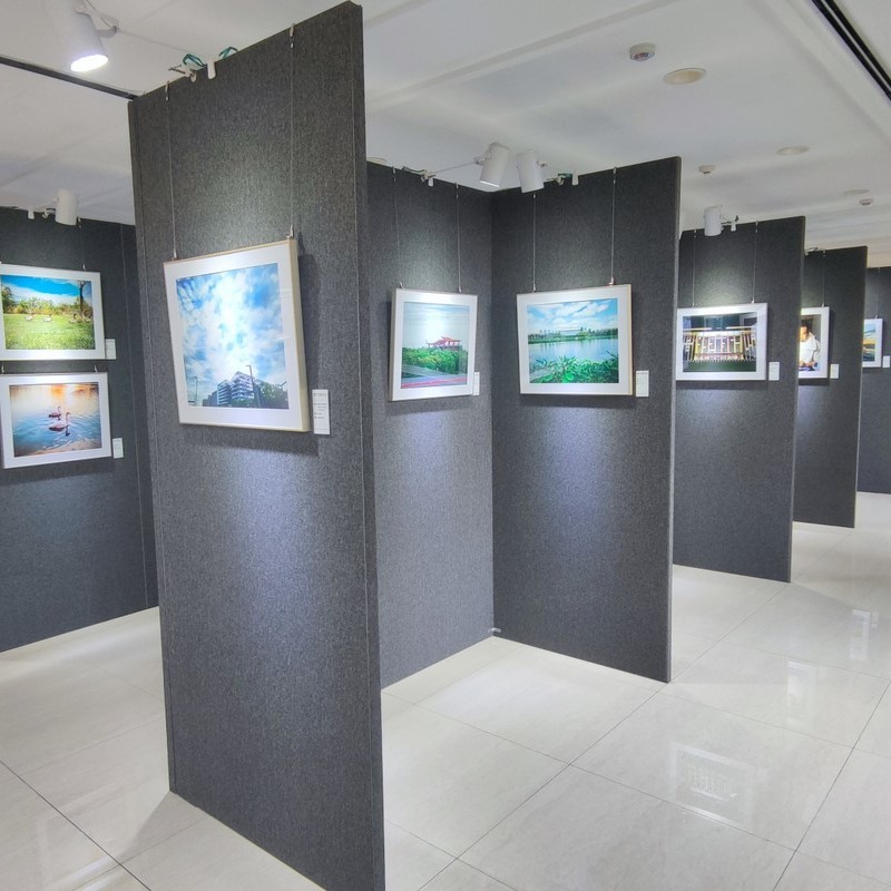 北京移动书画展展板 国画活动展架 艺术成果展墙 挂画作品墙布置