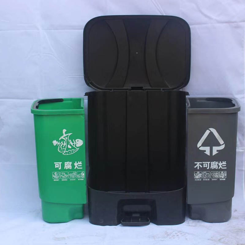 塑料环卫垃圾桶 带盖 果皮箱 小区市政挂车