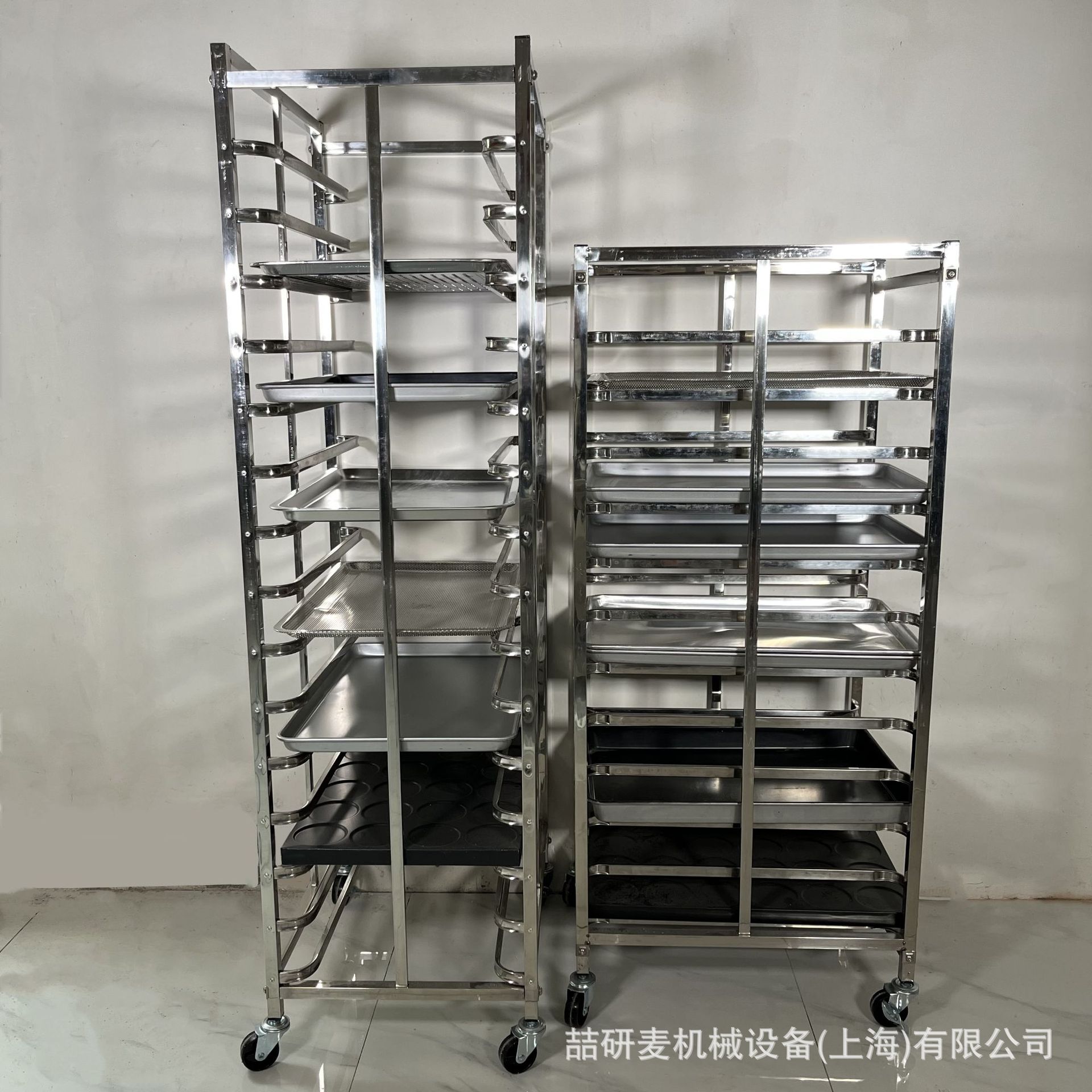 开放式不锈钢层架车 12盘15盘30盘烤盘架 封闭式18盘面包车