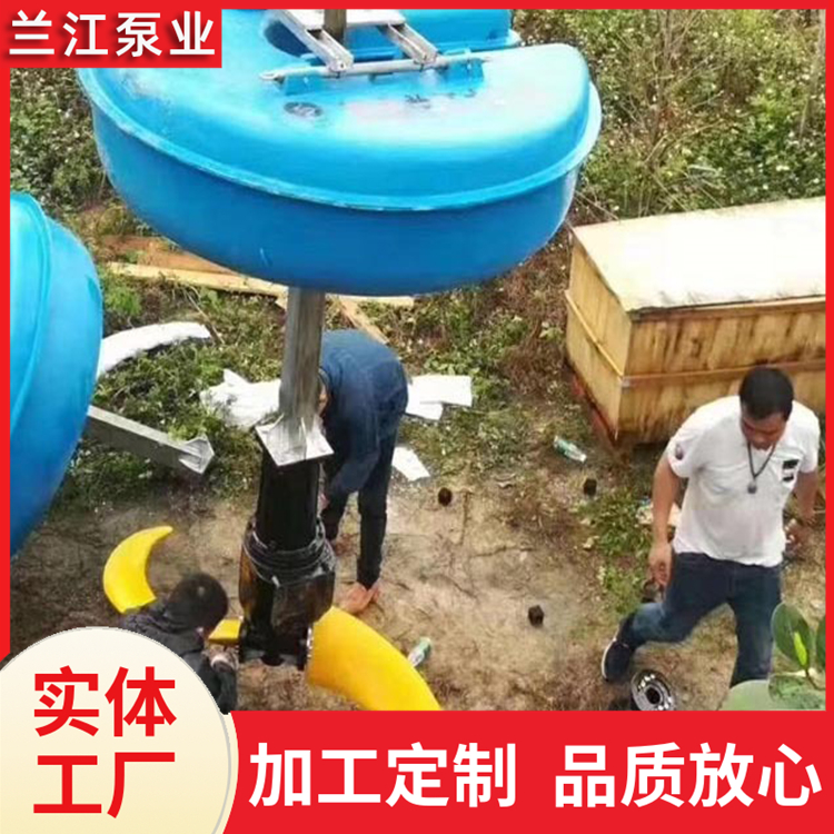 浮筒式低速搅拌器 安装立式环流搅拌机 服务面积大 兰江泵业