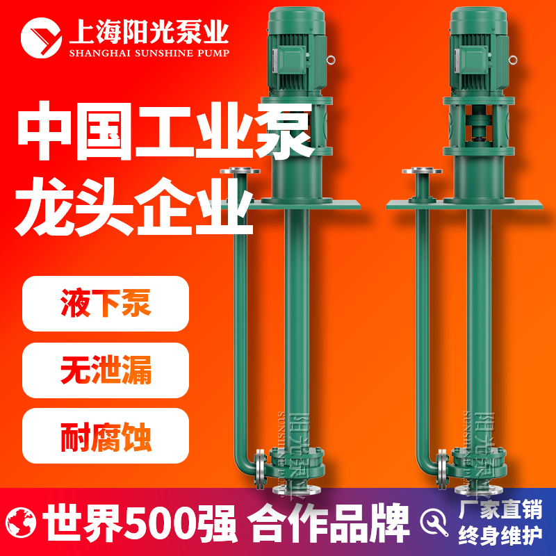 阳光泵业FY型液下泵 耐腐蚀长轴液下化工泵液下输送泵