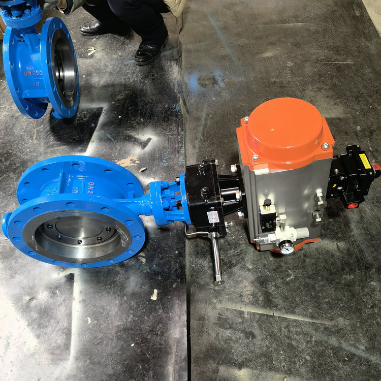 气动硬密封三偏心电动法兰蝶阀 D643H-10C DN250