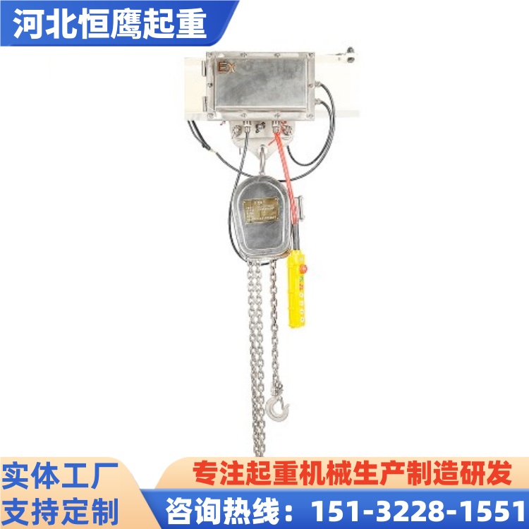 不锈钢环链电动葫芦 304链条 提升机 洁净防腐蚀 恒鹰