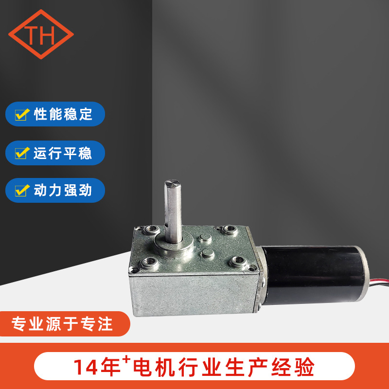 天恒微型电机减速马达售袋取袋机TH58JB蜗轮蜗杆直流减速电机