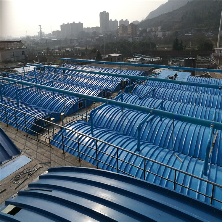 玻璃钢盖板 拱形污水池盖板 除臭密闭集气罩厌氧池加盖防雨罩