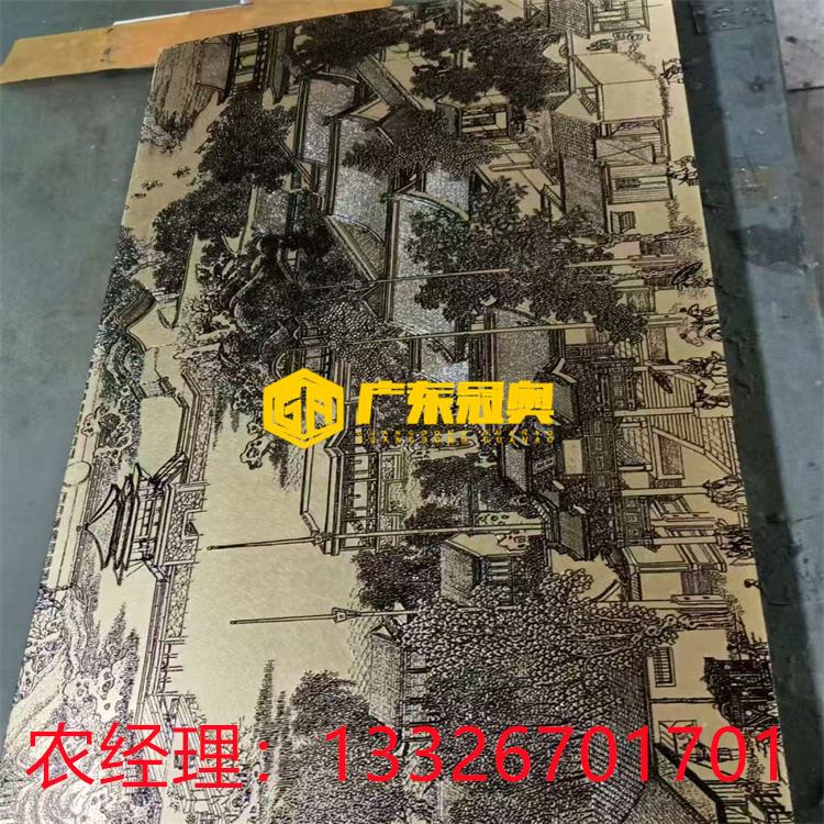 不锈钢蚀刻清明上河图装饰画