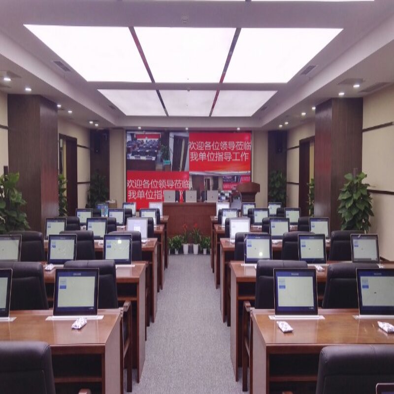 17.3英寸升降会议桌 显示器办公桌 键盘鼠标配置 无纸化