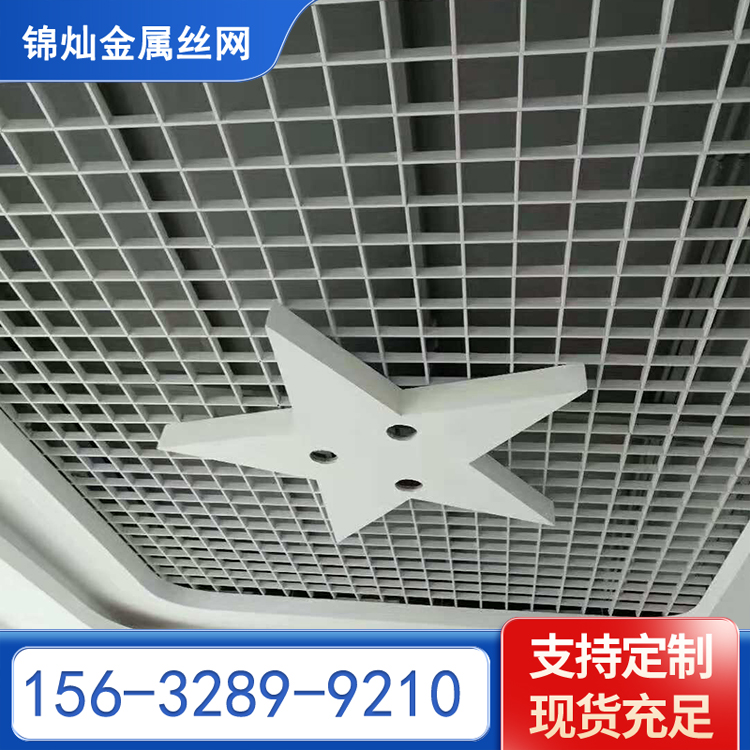 吊顶格栅板  厂房吊顶用钢格板   商场大厅吊顶钢格板  锦灿丝网