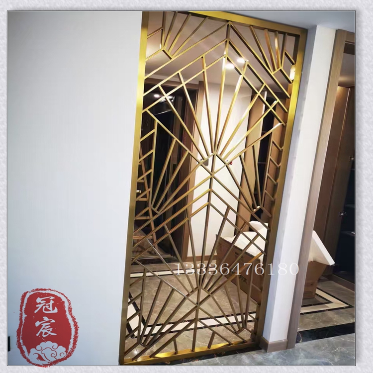 客厅 酒店 KTV 别墅不锈钢屏风 现代简约工艺屏风免费做图
