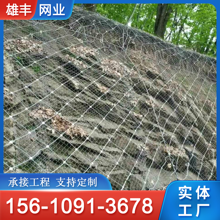 雄丰 主动边坡防护网厂家 主动防护网 公路山体立柱式拦石网