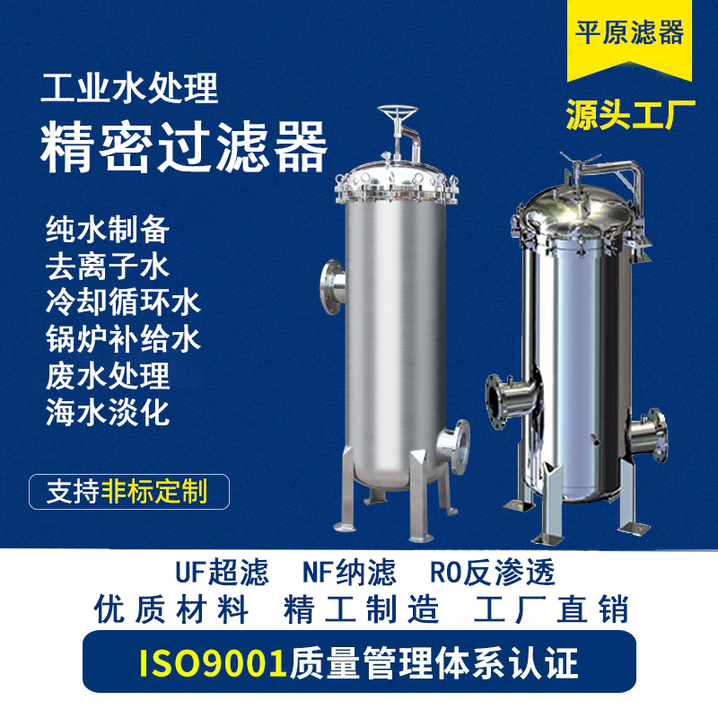 不锈钢精密过滤器-膜处理设备保安过滤