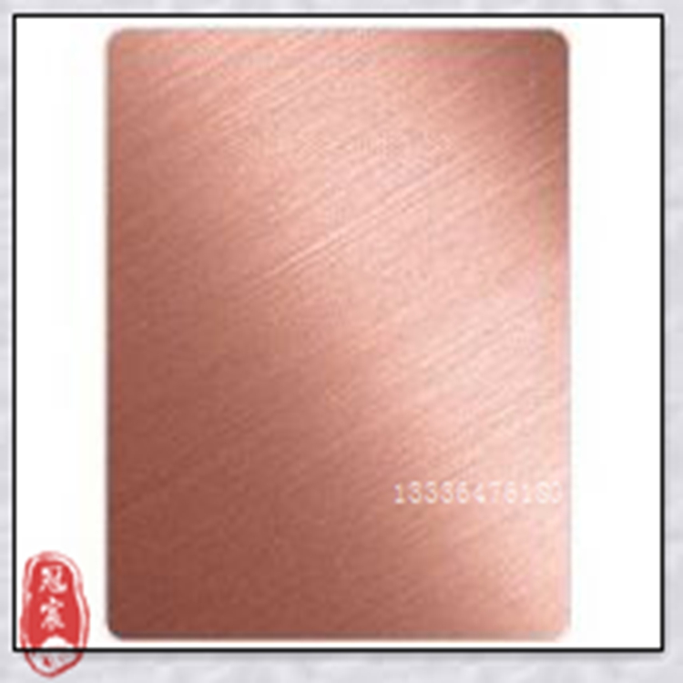 定制加工不锈钢拉丝 喷砂电镀黄钛金抗指纹金属材料 防刮花