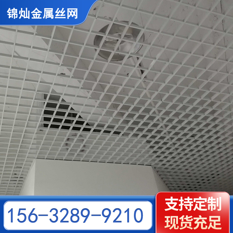 大型体育场馆吊顶格栅 吊顶装饰钢格板 钢格板 锦灿丝网