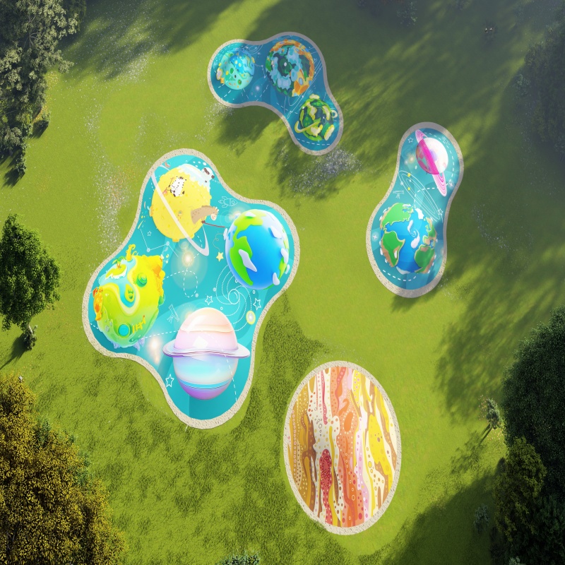 室外大型蹦床商场主题公园儿童熊猫跳跳云景区农庄草地充气蹦蹦云