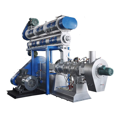 双螺杆膨化机高效挤压成型，适用于饲料、食品加工，节能环保