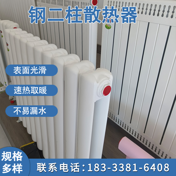 暖气片厂家 钢制柱式散热器 钢二柱6030工程家用医院学校酒店用散热器
