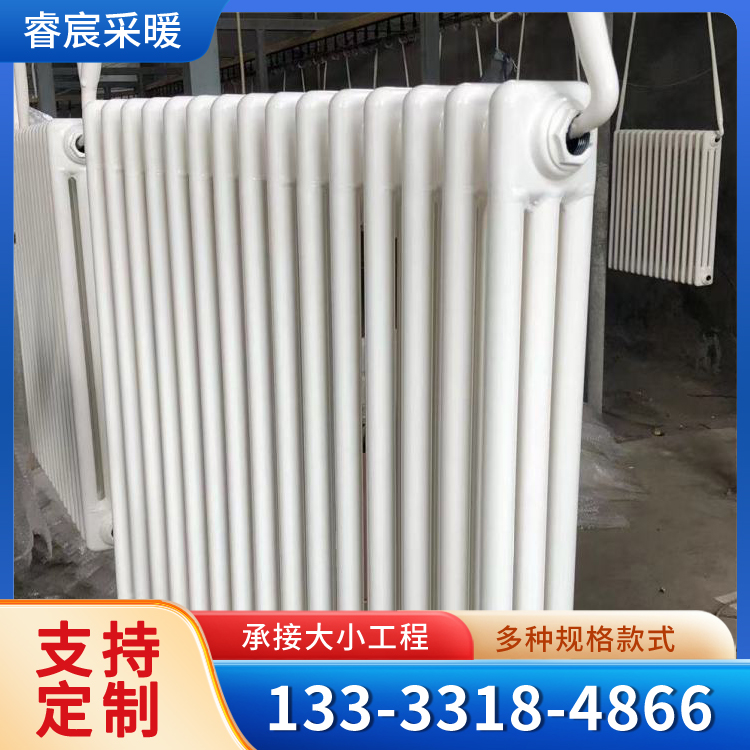 钢三柱散热器 钢制柱型暖气片 家用大水道散热器 睿宸 厂家定制