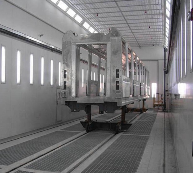 人工回收式喷砂房，打砂间