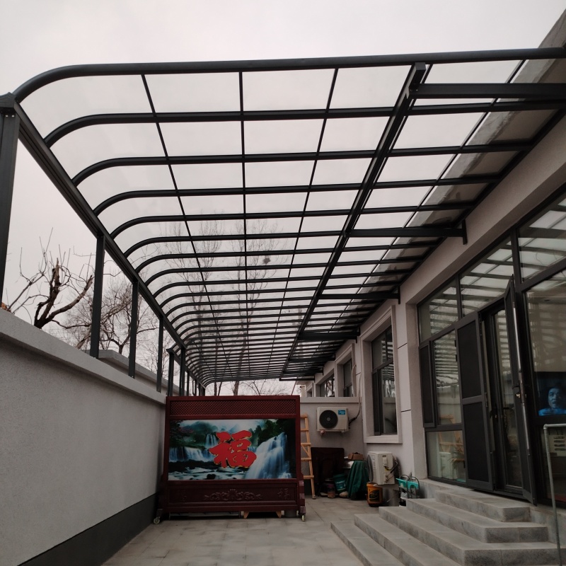 铝合金雨棚 户外阳台遮阳 耐力板窗棚 车棚 露台棚制定