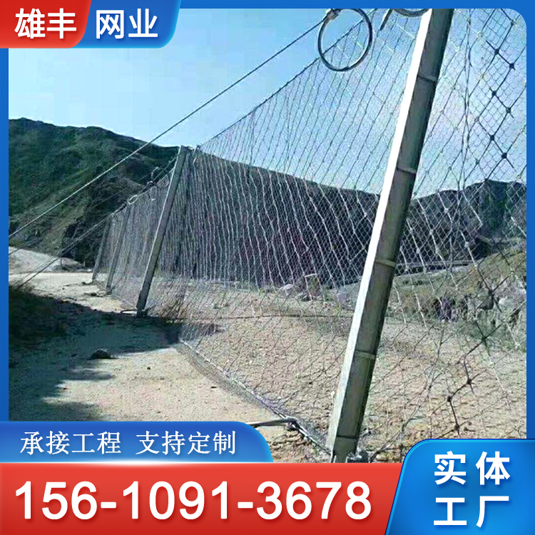 铁路护坡被动边坡防护网 山体滑坡柔性拦石网 护坡网公路钢 雄丰