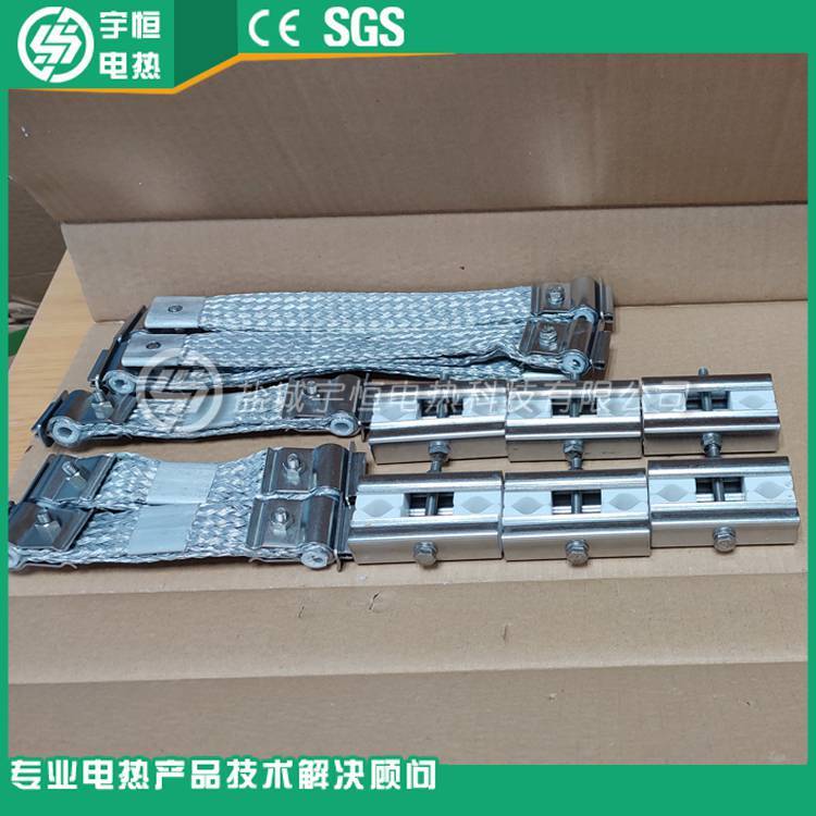 电炉丝接线不锈钢铝材编织带接线带 硅碳棒/硅钼棒接线陶瓷夹具