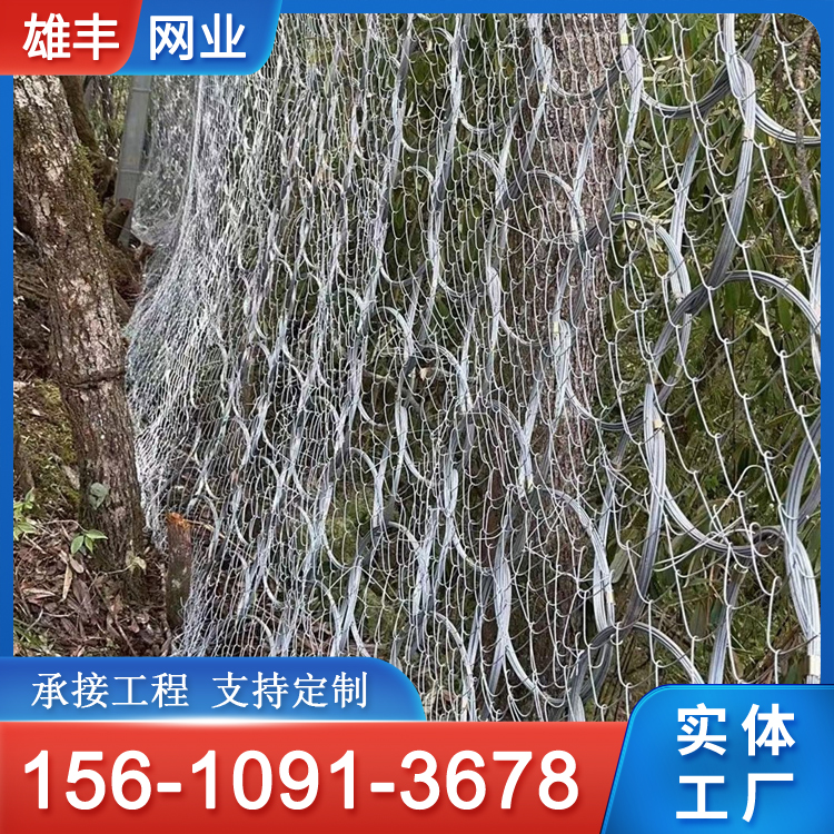 边坡防护网 高速公路工程环形防护网 安全防护防坠主动防护网 雄丰