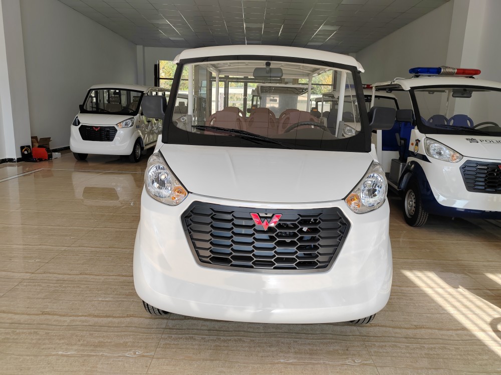 五菱M系列8座电动观光车   长续航强爬坡   一体式球笼车身