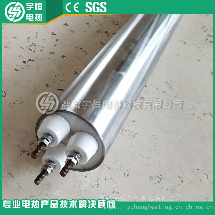 φ100mm管径单头加热管 大管径9KW不锈钢加热棒 干烧筒式电加热管