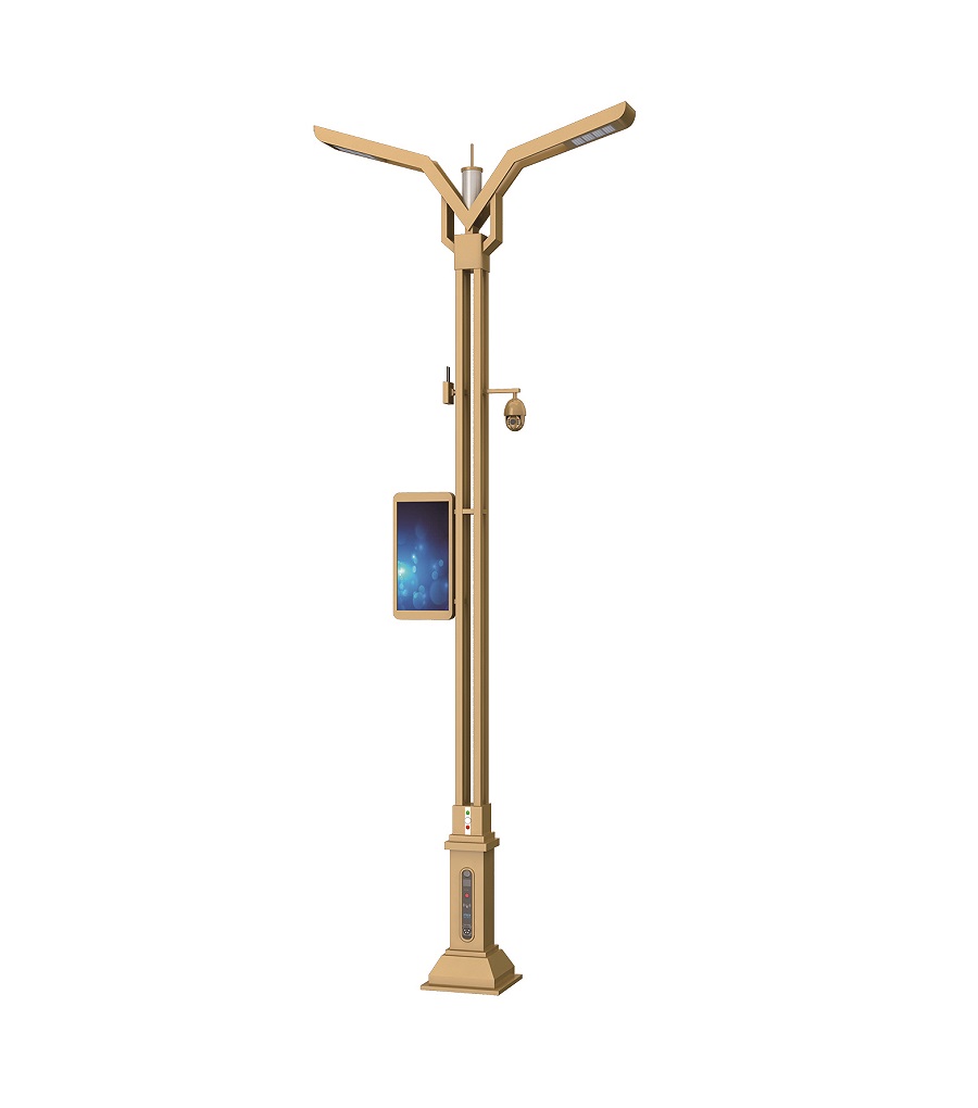 源头厂家道路工程LED显示屏监控照明一体智慧灯杆广场景观路灯