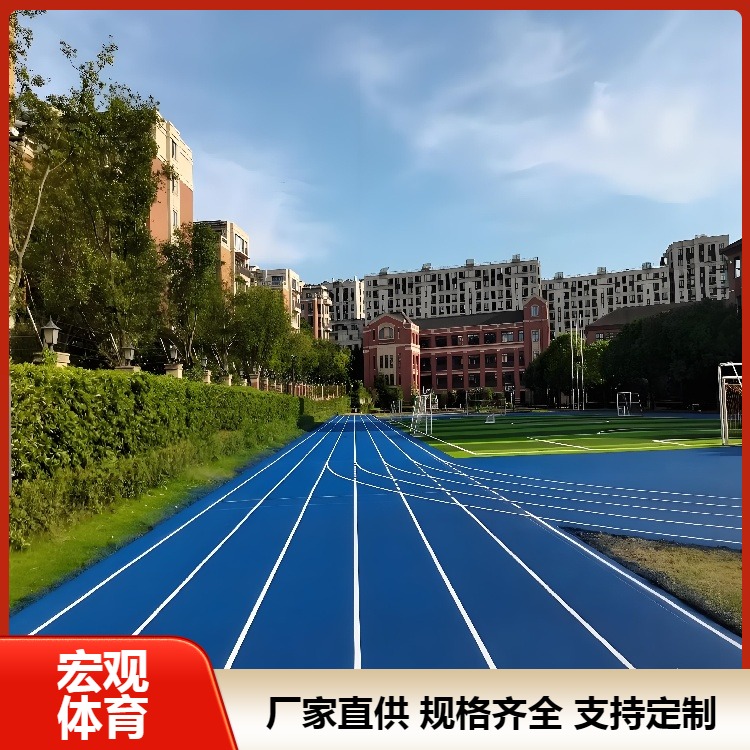 宏太体育 学校400米混合型13mm塑胶跑道 包工包料