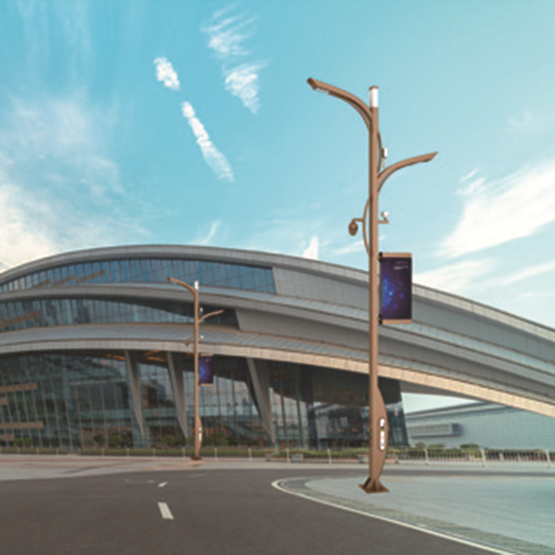 源头厂家道路工程LED显示屏监控照明一体智慧灯杆广场景观路灯