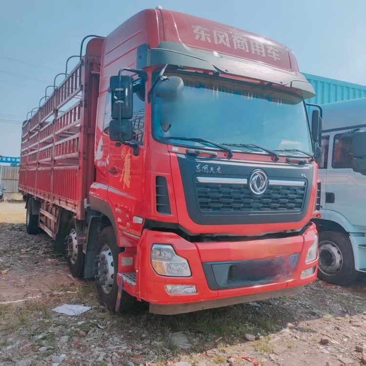 国五 二手东风天龙VL 9.6米前四后四 高栏货车