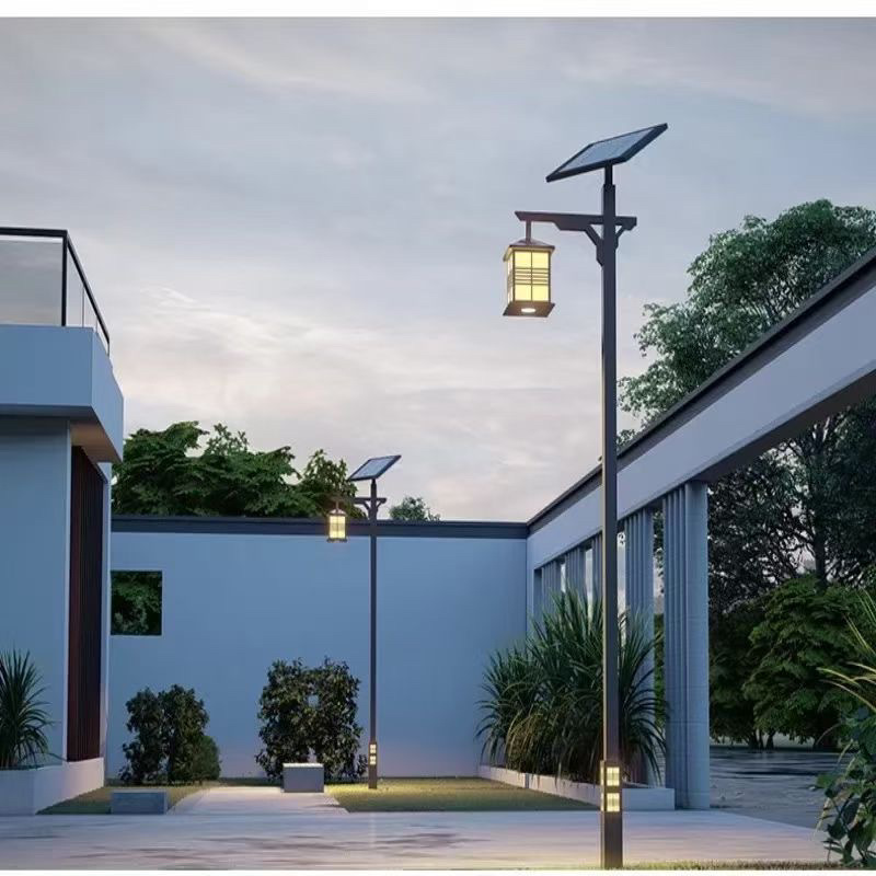 定制太阳能庭院灯照明路灯别墅新中式小区庭院灯公园花园太阳能庭院灯