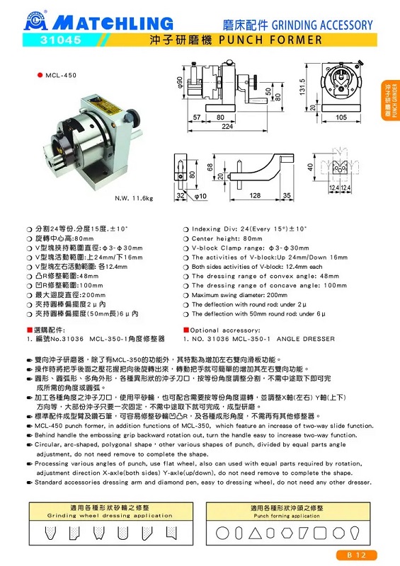 台湾米其林MATCHLING双向冲子研磨机31045 MCL-450