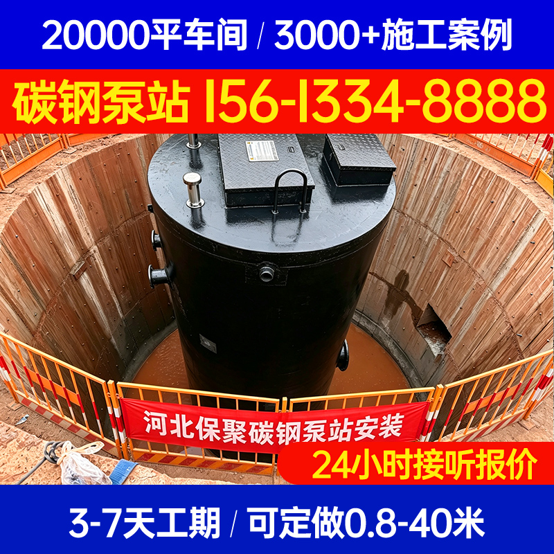 碳钢一体化排水泵站，加厚防腐碳钢筒体，全自动排水设备，适用于新建园区、商业区雨污水排放工程项目