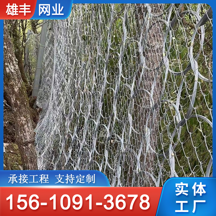 边坡防护网 主动被动防护网 山体滑坡防落石网 SNS柔性护坡网 雄丰