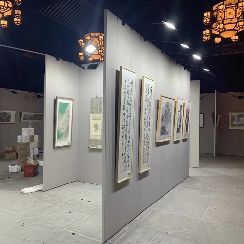 北京画展展架布置 画展展板布置出租，无缝挂画展览墙布置搭建