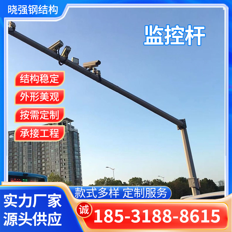 监控杆 L型 T型电子监控钢杆 摄像头立杆厂家 监控杆生产厂家