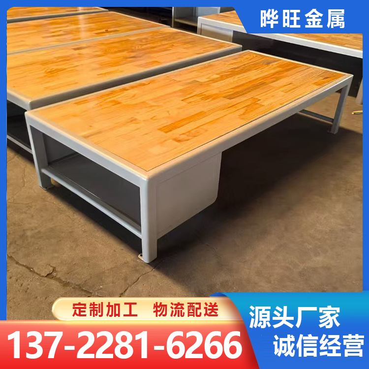 监用床 监室通铺圆角钢制床厂家