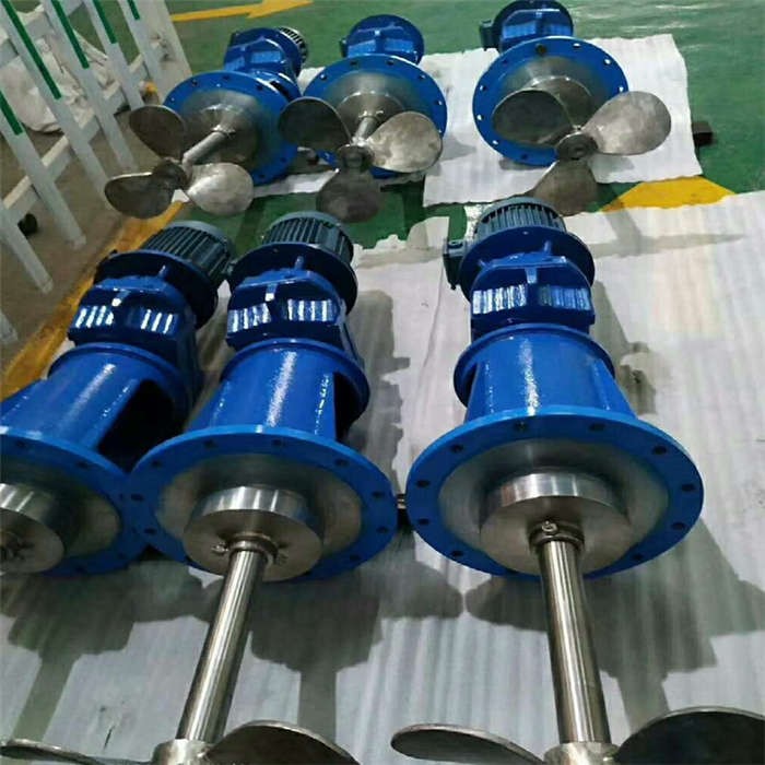 不锈钢低速混合推流 非标浸混合水下安装 污水搅拌器