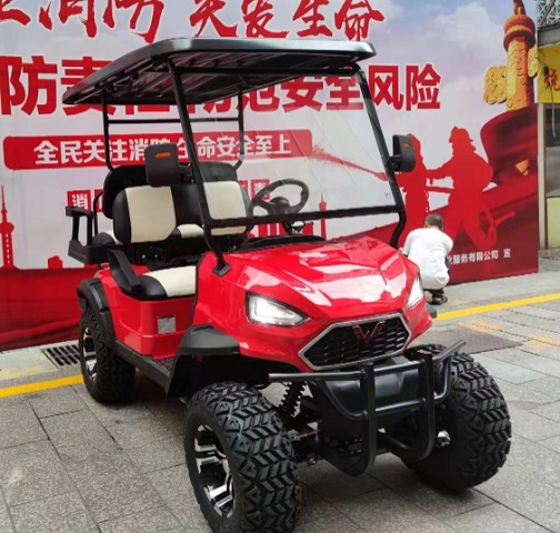 弥勒五菱T系列新能源系列电动观光高尔夫球车，四轮2~4人座，可用于轻度越野、消防巡逻