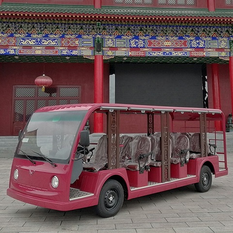 旅游景区电动观光车 二十三人座 游客代步 爬坡力度强