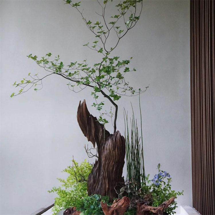 飞昂 现代花艺装置艺术 轻奢ins风客厅落地花摆件 70cm