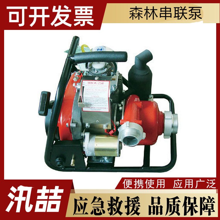 森林串联泵WICK250三级离心泵两冲程铝合金背负式高压接力水泵