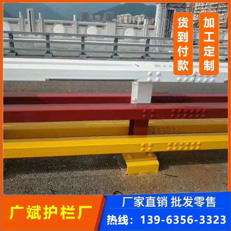桥梁河道 不锈钢碳素复合管护栏 实体大型厂家 图纸定做使用寿命长