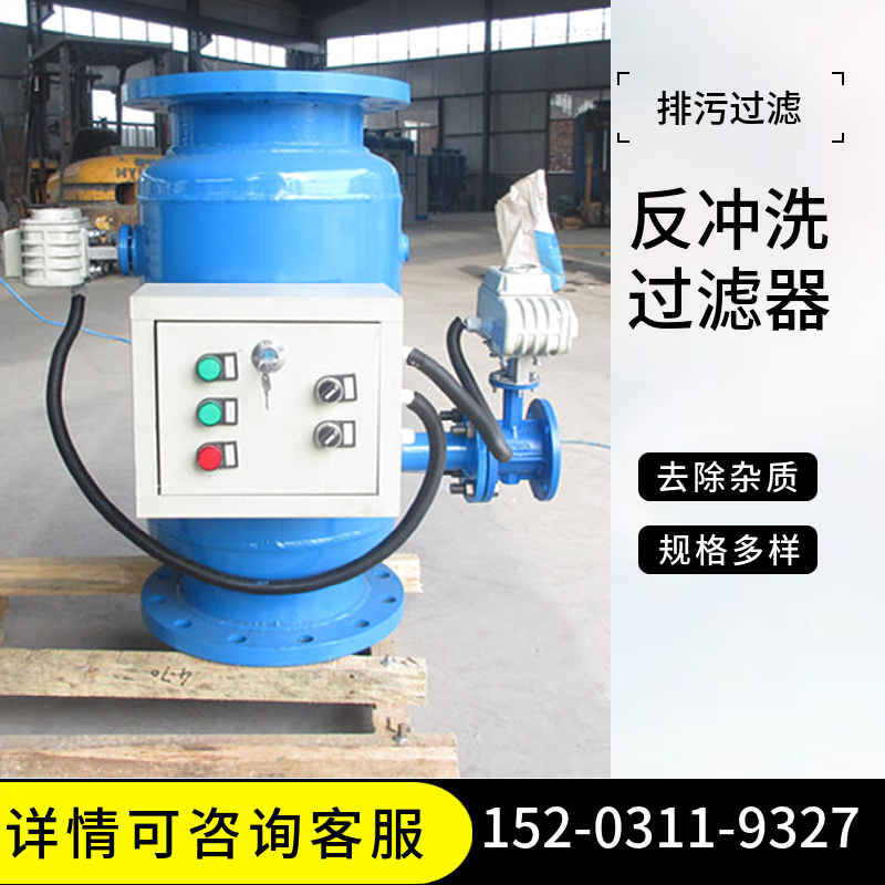 立式反冲洗过滤器三门峡  卧式直通除污器 自动排污过滤设备