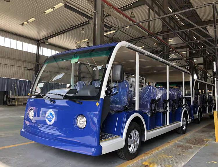 云南丽江景区观光接待车电动巡逻车 全封闭式半封闭观光车